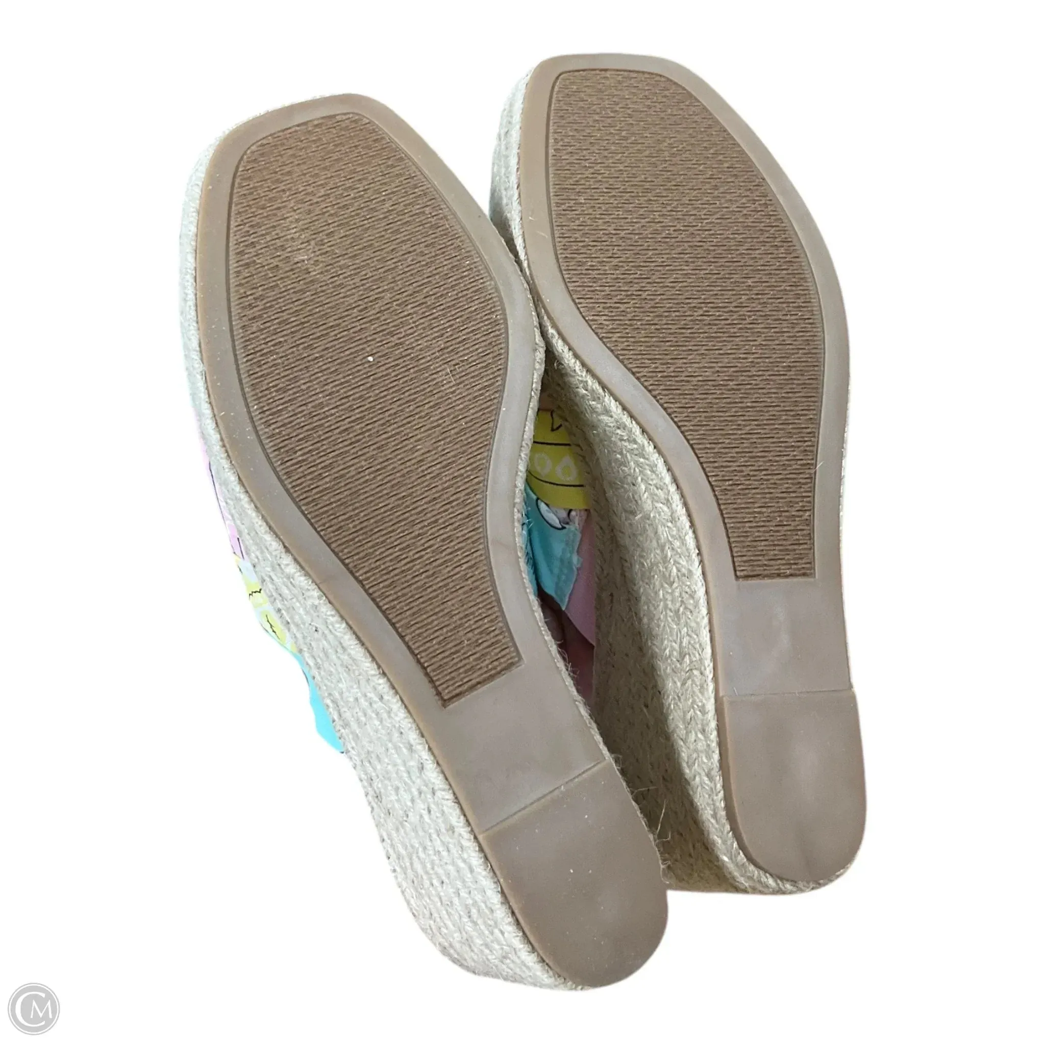 Sandals Heels Wedge By Sugar In Multi-colored, Size: 8
