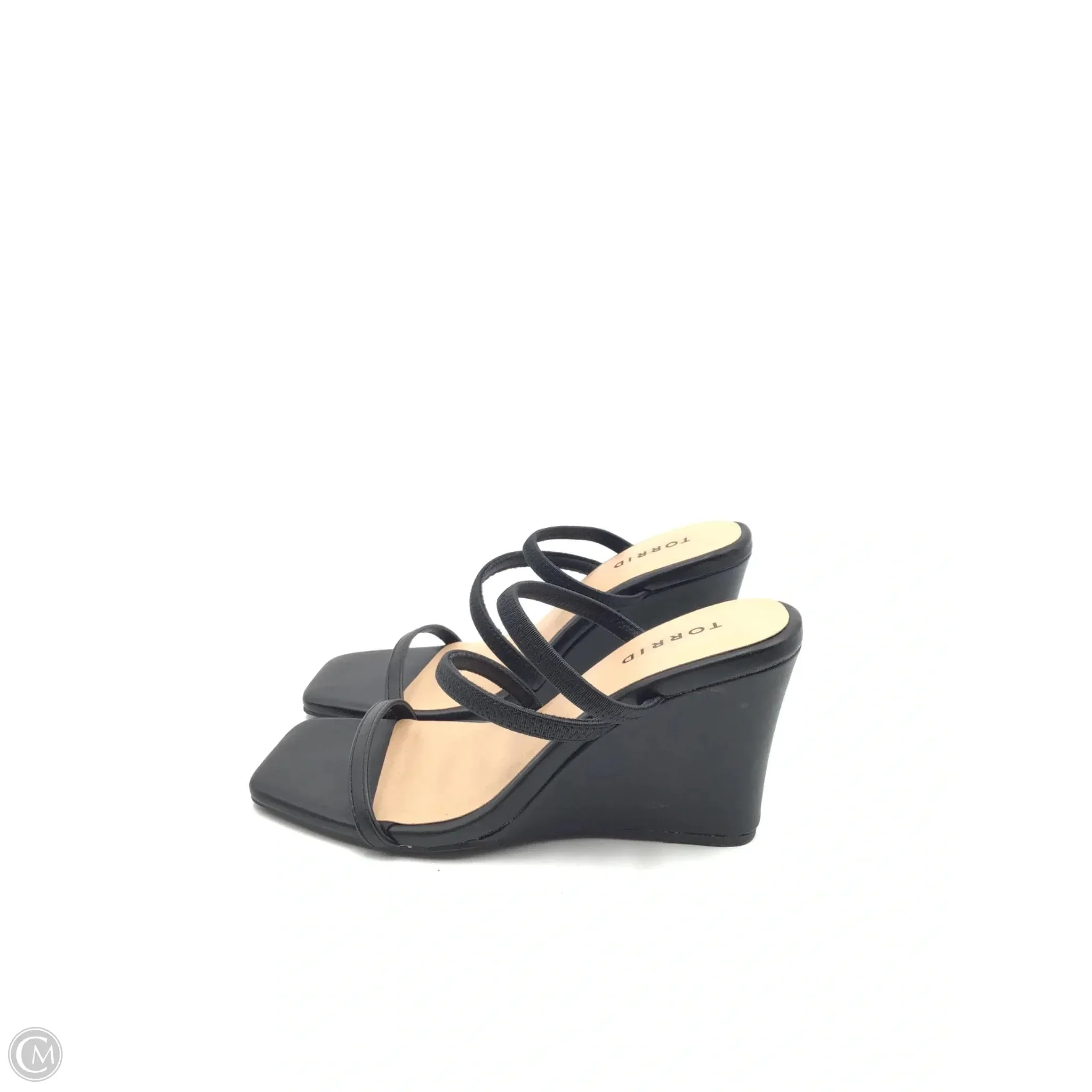Sandals Heels Wedge By Torrid In Black, Size: 7