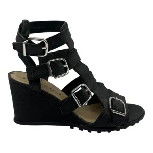 Sandals Heels Wedge By Via Spiga In Black, Size:7