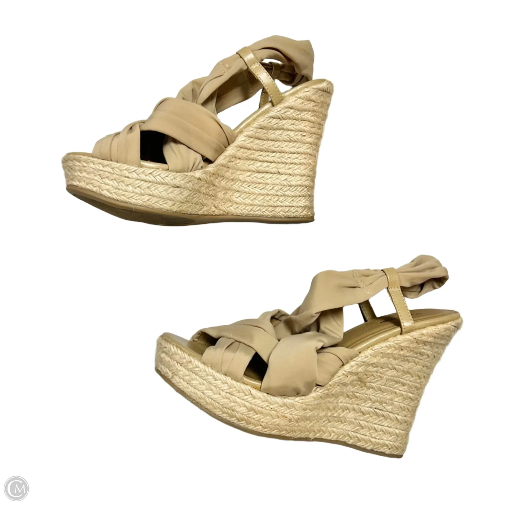Sandals Heels Wedge By Zigi Soho In Beige, Size: 9