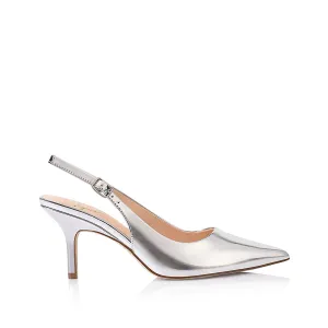 Shayley Slingback Stilettos - Silver Mirror