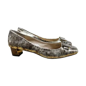 Shoes Heels Block By J Renee In Gold, Size:10.5
