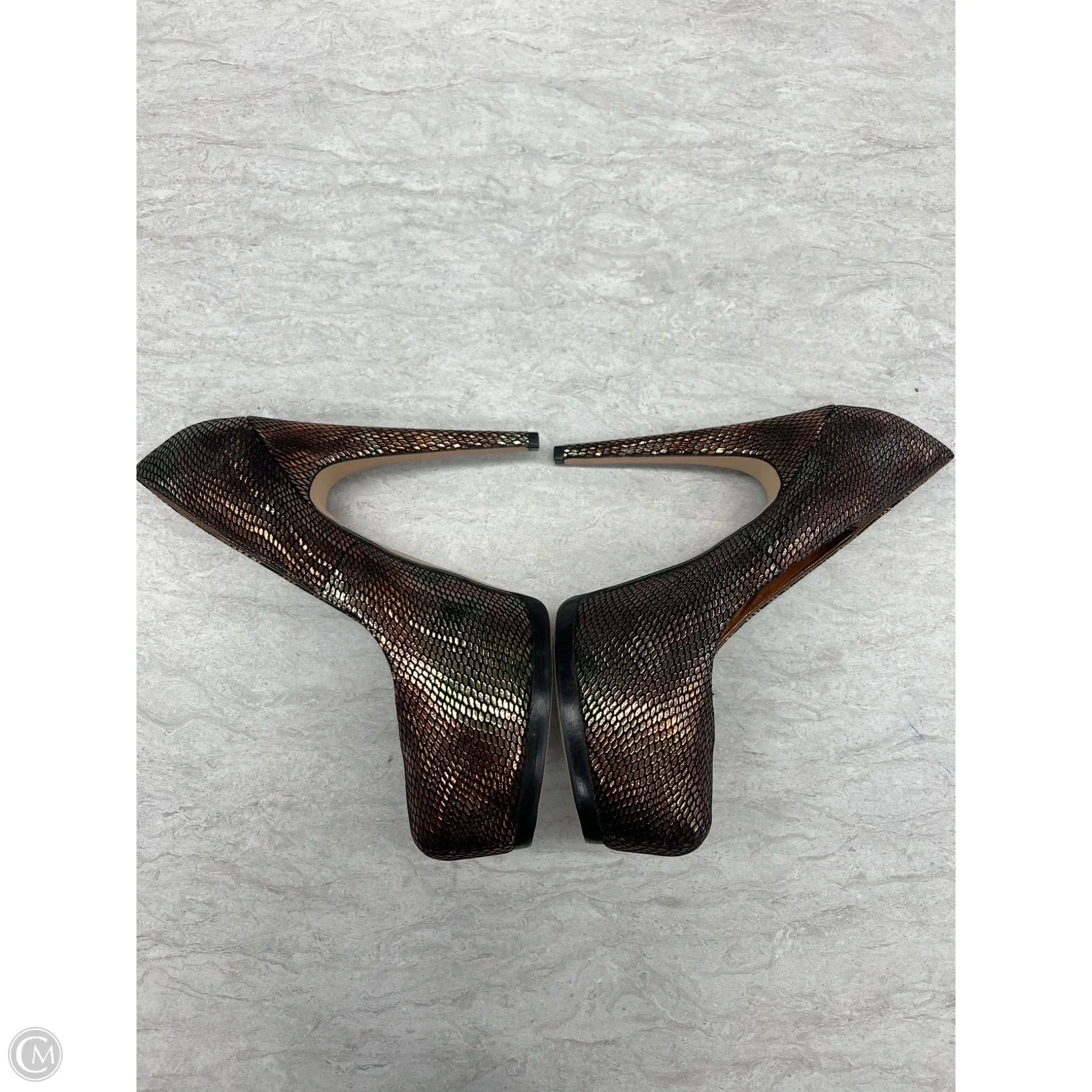 Shoes Heels Stiletto By Clothes Mentor In Bronze, Size: 10