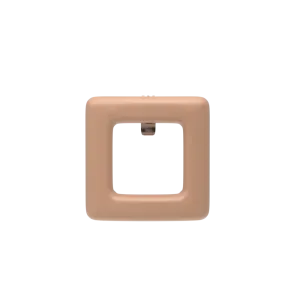 Square Latte Leather Toe Clip
