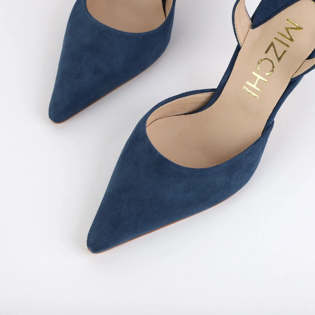 TESORO - camel suede slingback