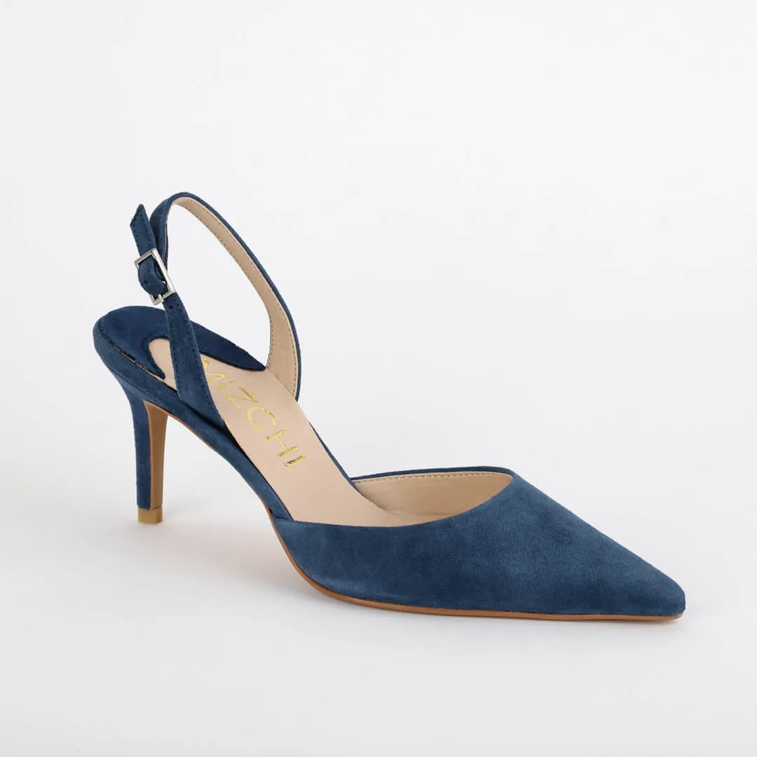 TESORO - camel suede slingback