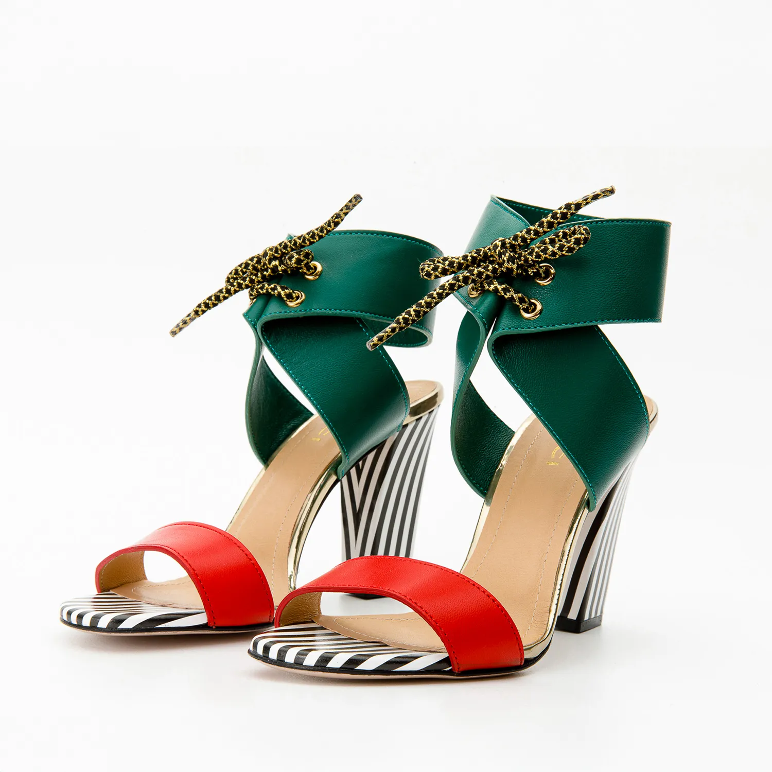 The Bloke Ankle Strap Multicolor Leather Women Sandal