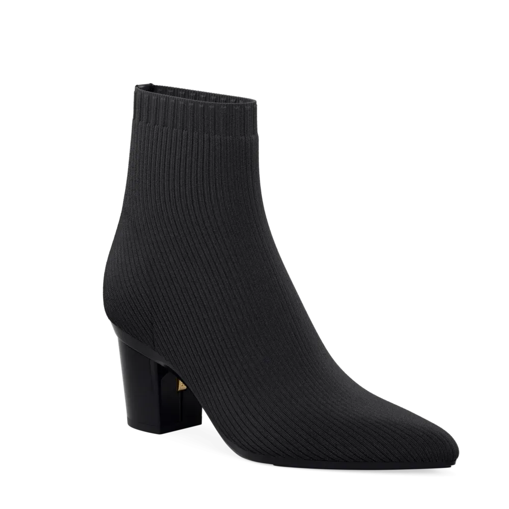The Bootie - Coal Knit   Block Heel Kit 3 Coal - FINAL SALE