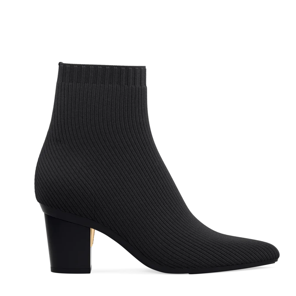 The Bootie - Coal Knit   Block Heel Kit 3 Coal - FINAL SALE