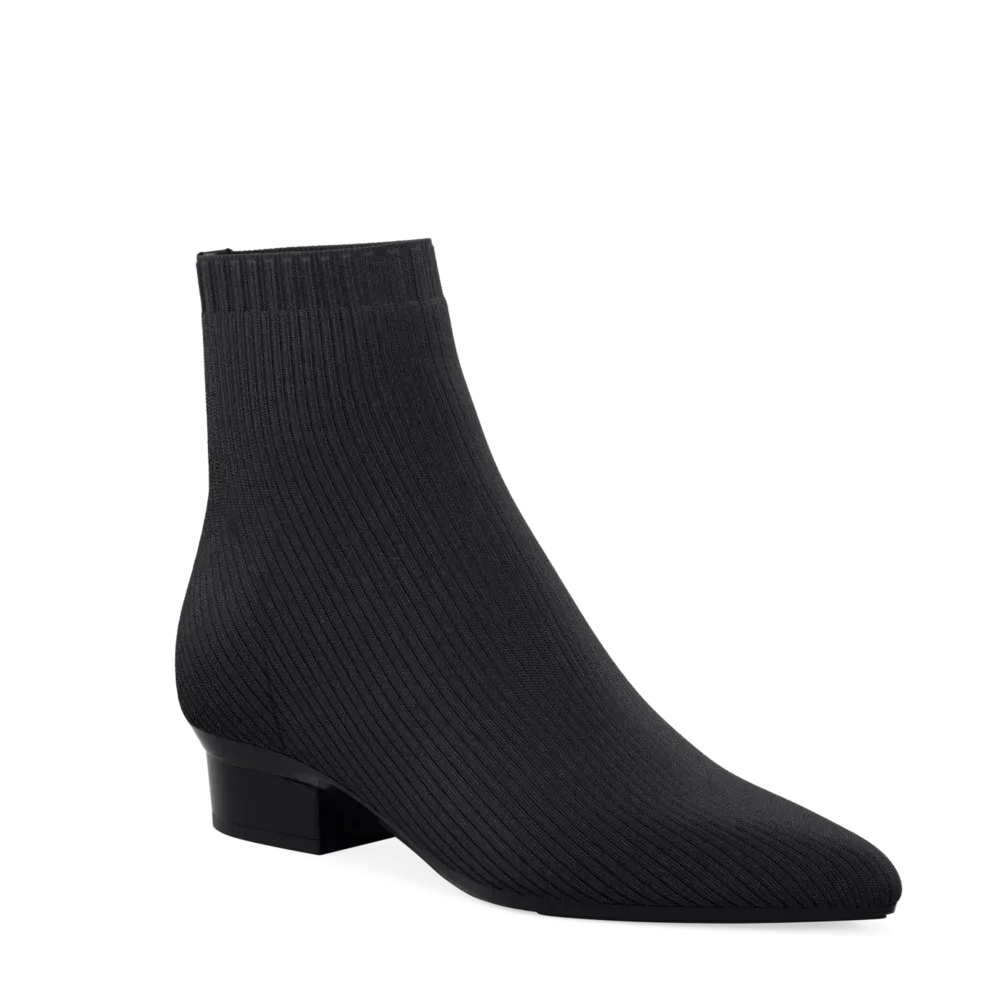 The Bootie - Coal Knit   Block Heel Kit 3 Coal - FINAL SALE