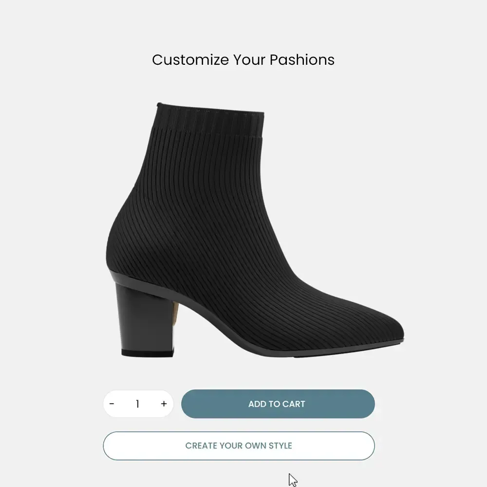 The Bootie - Coal Knit   Block Heel Kit 3 Coal - FINAL SALE