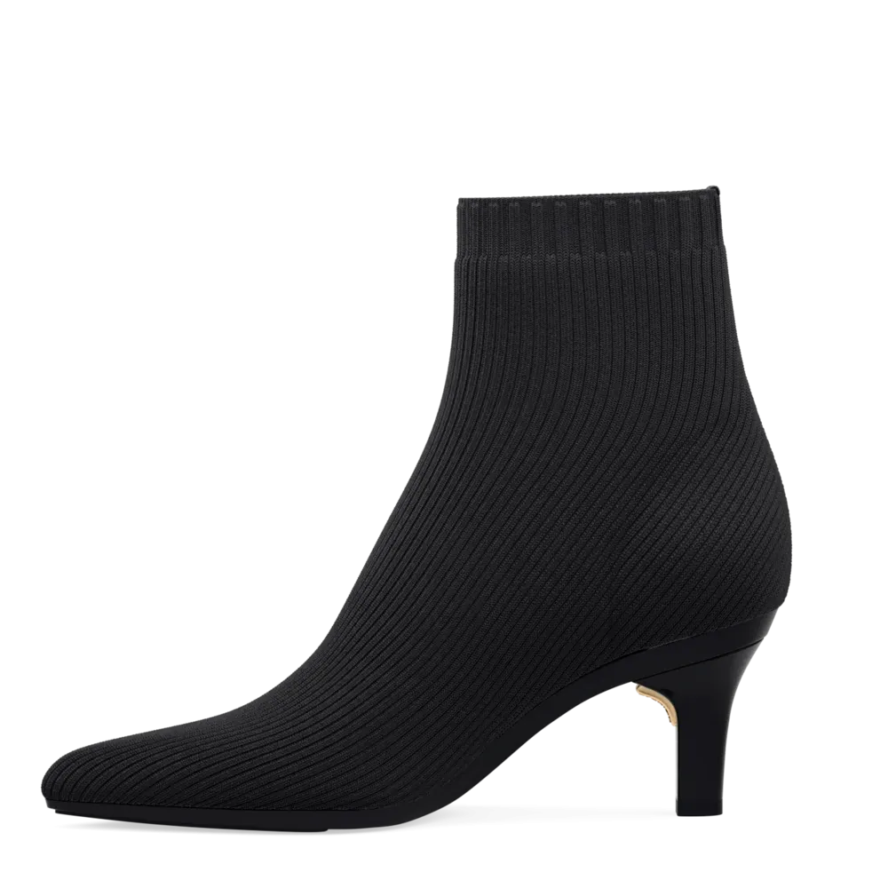 The Bootie - Coal Knit   Stiletto Heel Kit 3 Coal - FINAL SALE