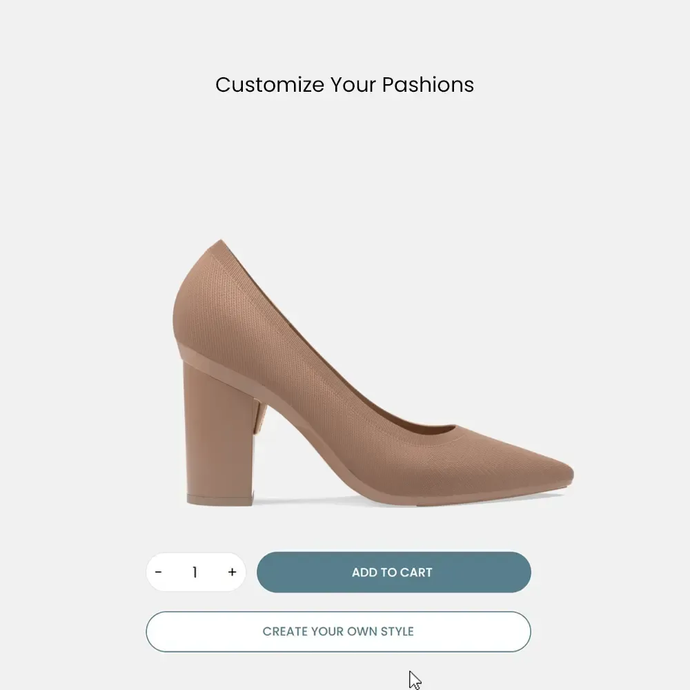 The Pump - Latte Knit   Block Heel Kit 4 Latte - FINAL SALE