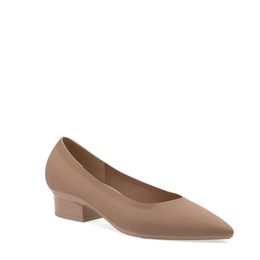 The Pump - Latte Knit   Stiletto Heel Kit 4 Latte - FINAL SALE