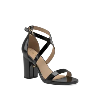 The Sandal - Coal Patent   Block Heel Kit 4 Coal - FINAL SALE