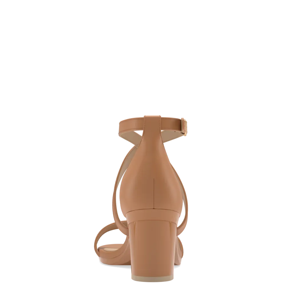The Sandal - Whiskey Leather   Block Heel Kit 3 Whiskey