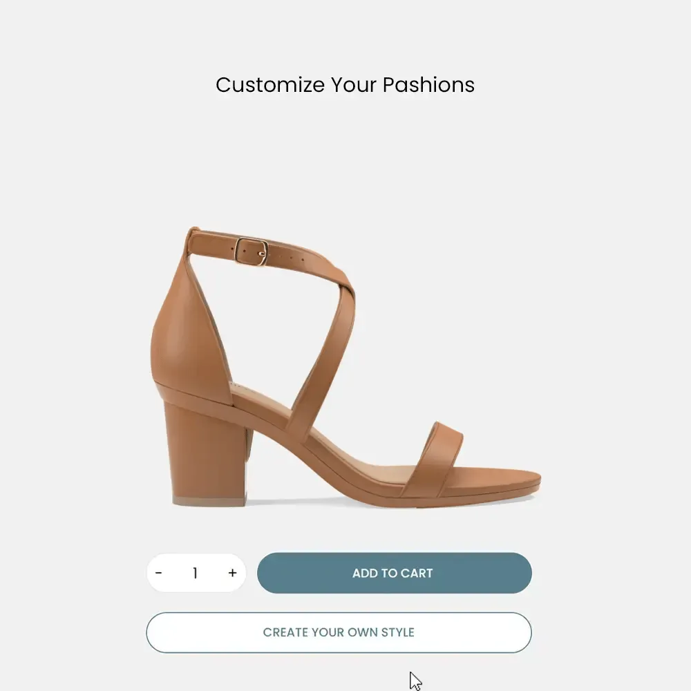 The Sandal - Whiskey Leather   Block Heel Kit 3 Whiskey