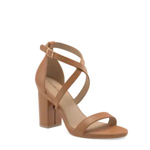 The Sandal - Whiskey Leather   Block Heel Kit 4 Whiskey