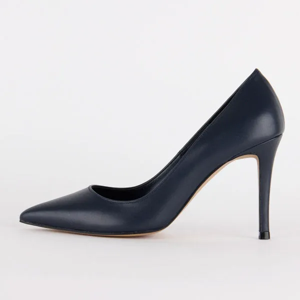 *UK size 1 - ROSE AVENUE - navy, 10cm heels