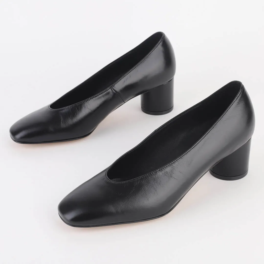 *UK size 13 - WILLOW - black, 5cm heels