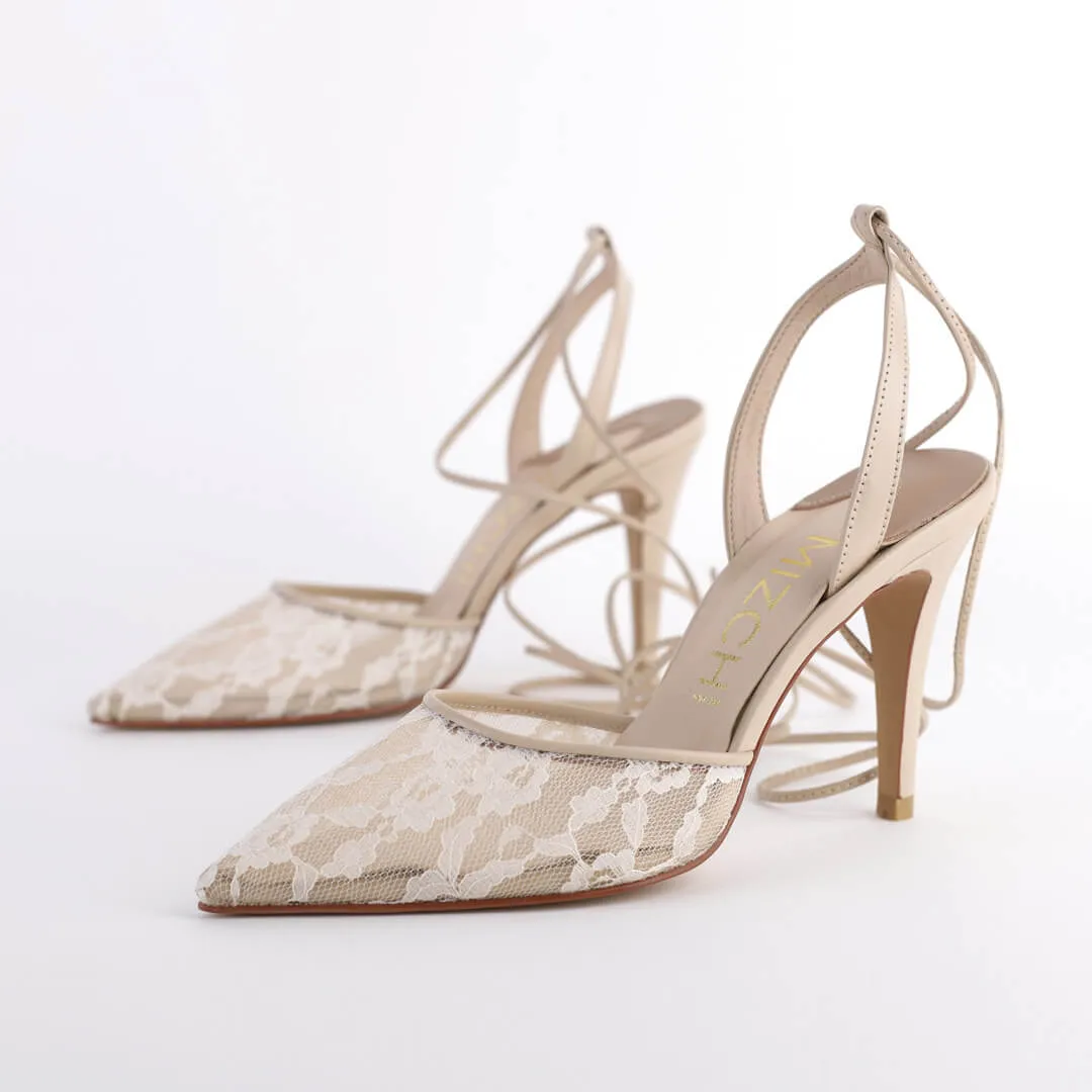 *UK size 2 - DIANE - ivory, 9cm heels