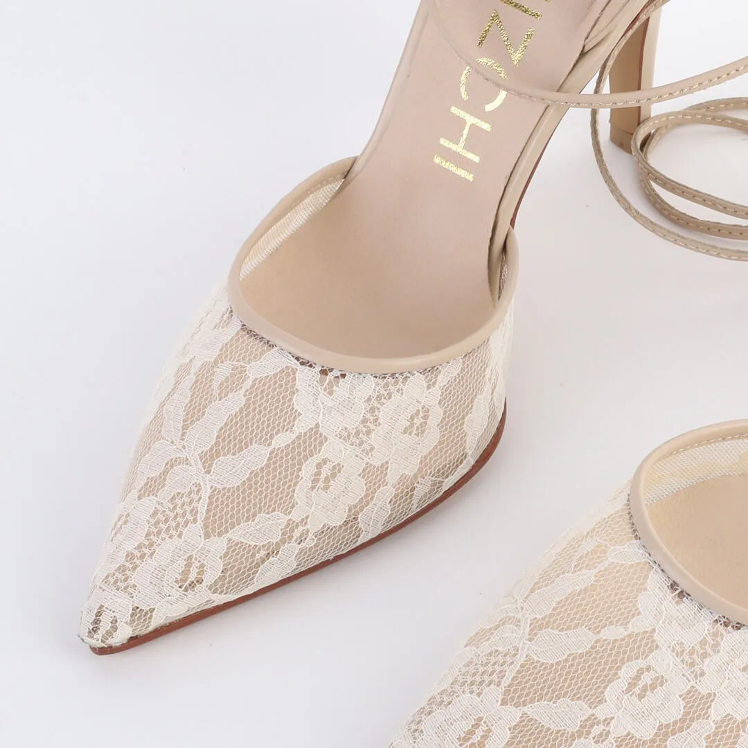 *UK size 2 - DIANE - ivory, 9cm heels
