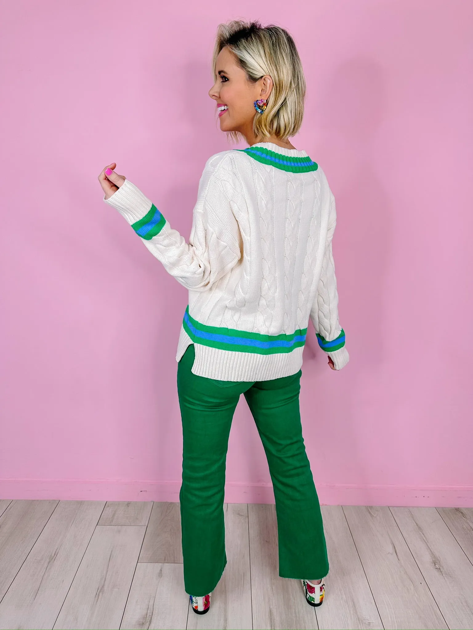 VARSITY GIRL SWEATER - CREAM